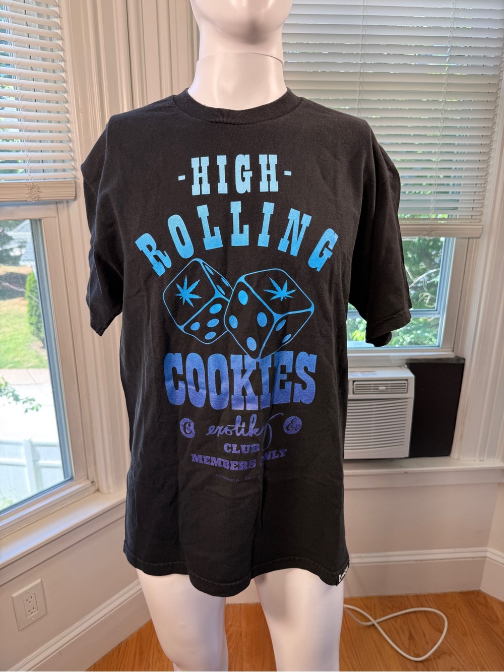 🍪 Cookies High Rollin Dice Graphic Black Streetwear T-Shirt M 🎲